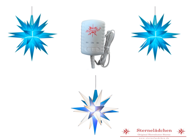 Sterne-Set A1e blau/weiß-blau/blau